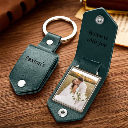 Custom Leather Photo Keychain