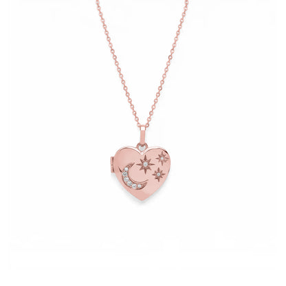 Custom Photo Heart Locket Necklace