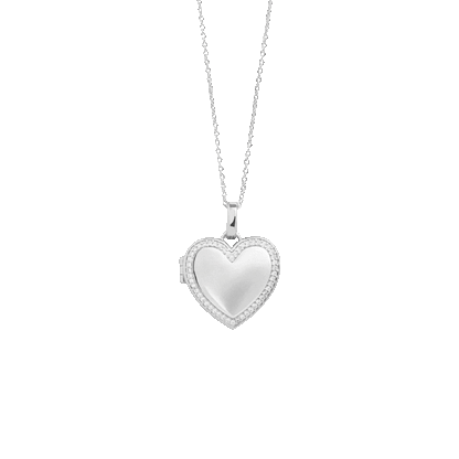 Custom Photo Heart Locket Necklace
