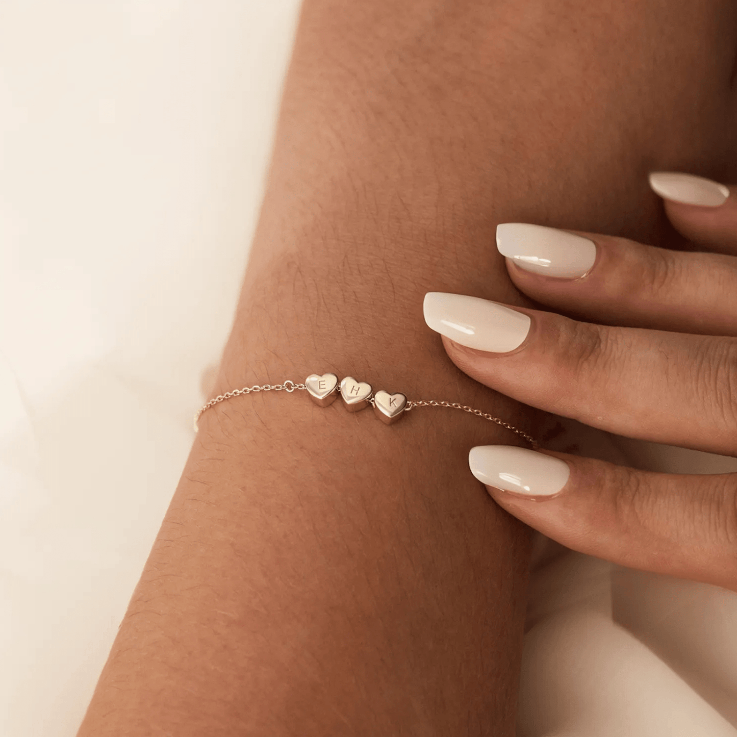 Custom Heart Initial Bracelet