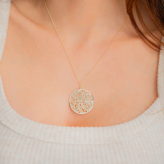 Custom Map Necklace
