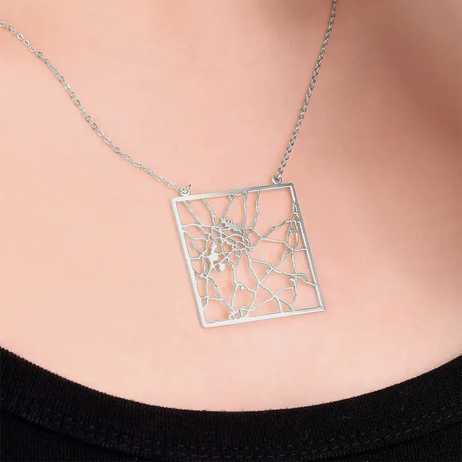 Custom Map Necklace