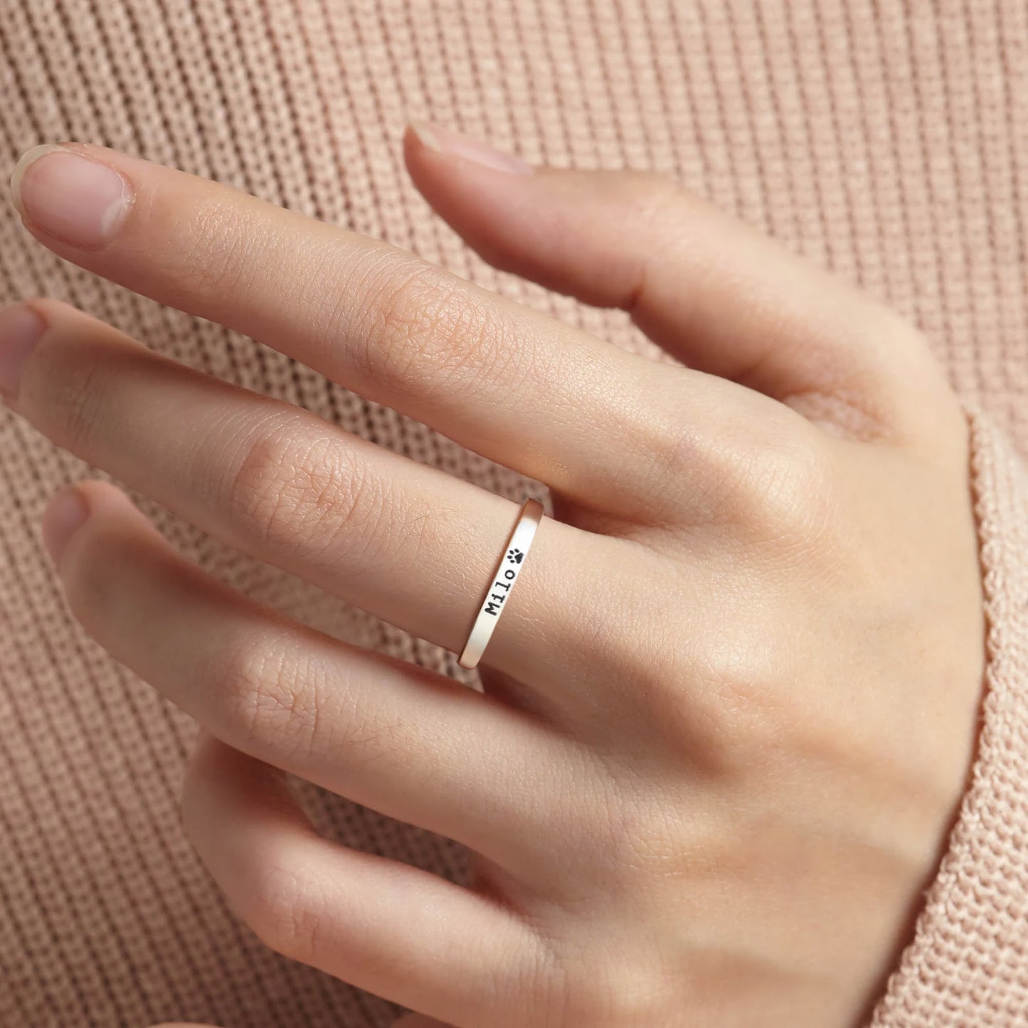 Custom Pet Name Ring