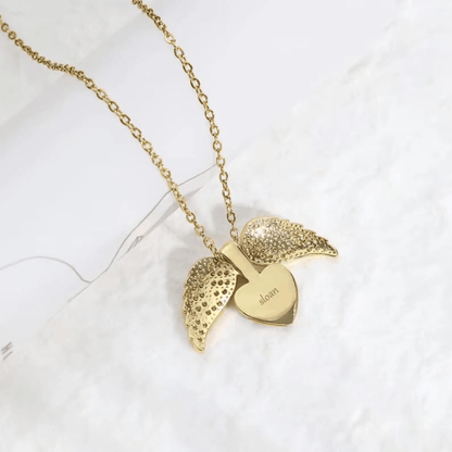 Custom Angel Photo Locket Necklace