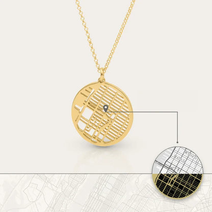 Custom Map Necklace