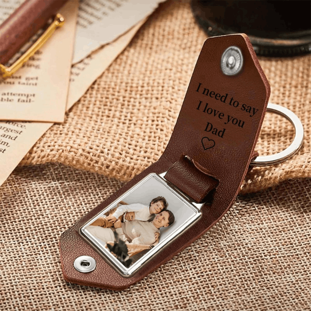 Custom Leather Photo Keychain