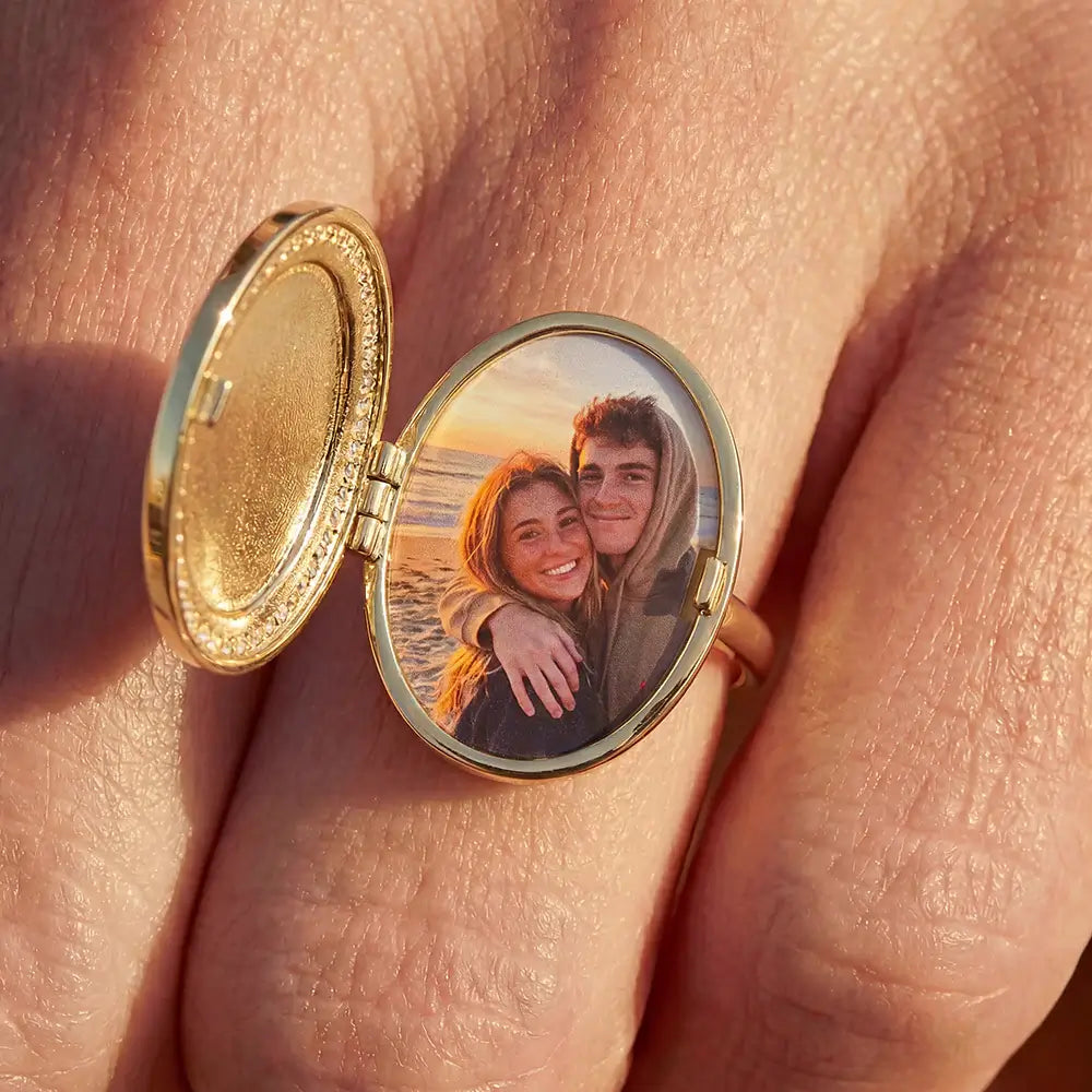 Custom Photo Locket Ring