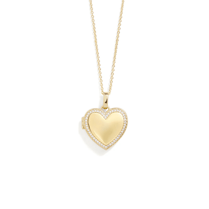Custom Photo Heart Locket Necklace