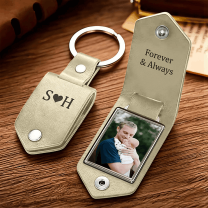 Custom Leather Photo Keychain