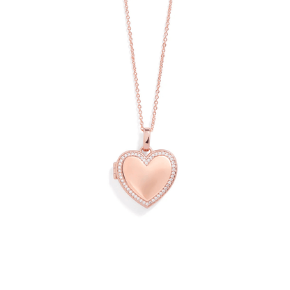 Custom Photo Heart Locket Necklace